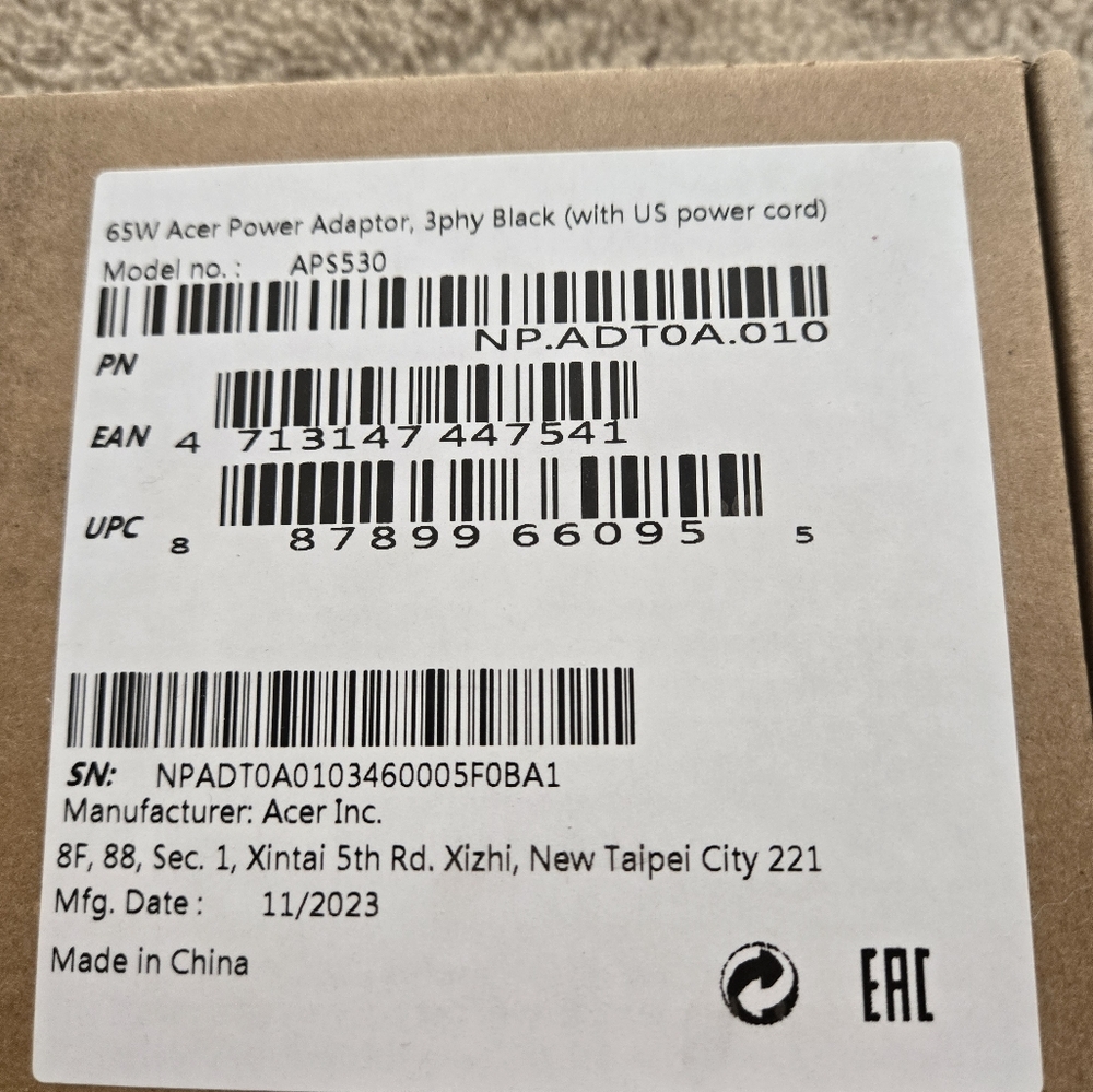 ASUS laptop charger